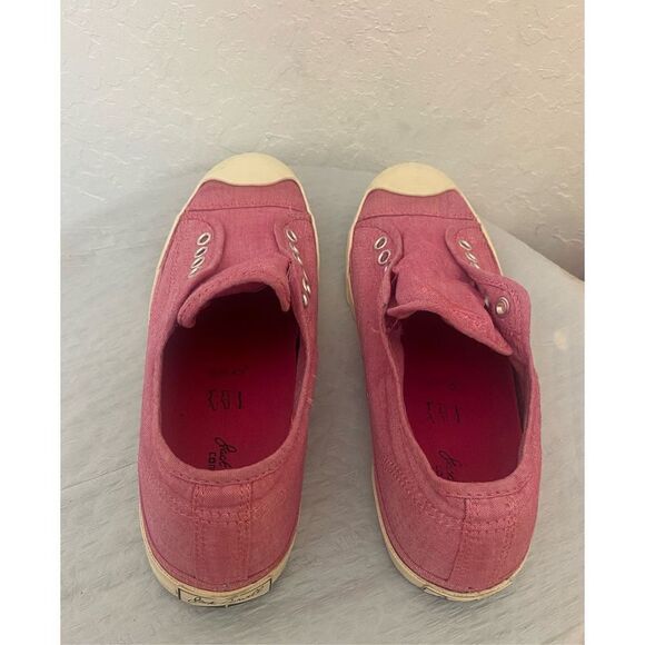 Converse Women’s Jack Purcell Pink Canvas Laceless Slip On Low Top Sz 9.5 - Picture 11 of 13